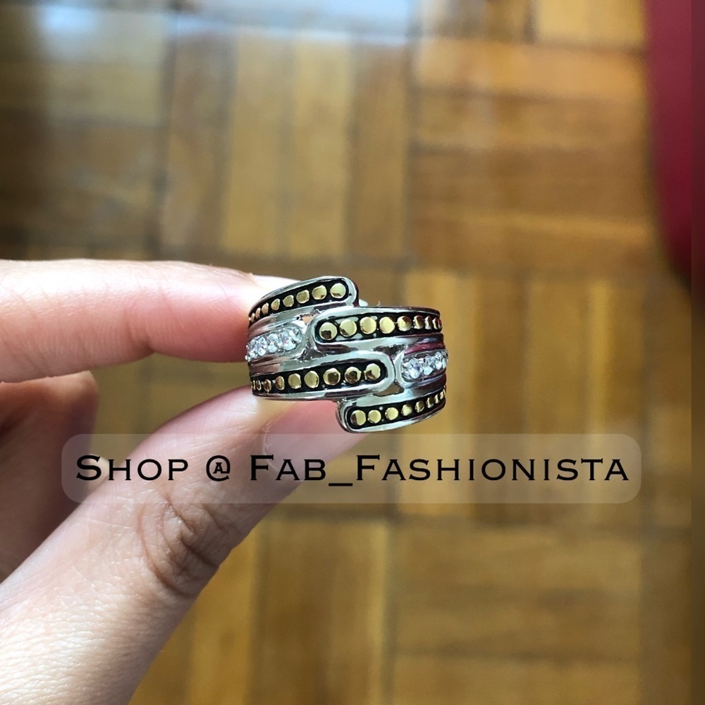 Gold & Sterling silver ring size 6